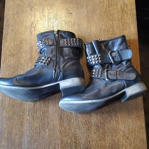 Black studded boots